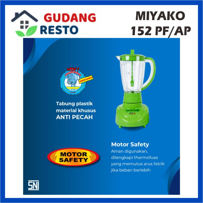 Blender Miyako BL 152 PF AP 1.5L / 152PF 3 ini 1 Gelas Plastik Besar ORIGINAL GARANSI