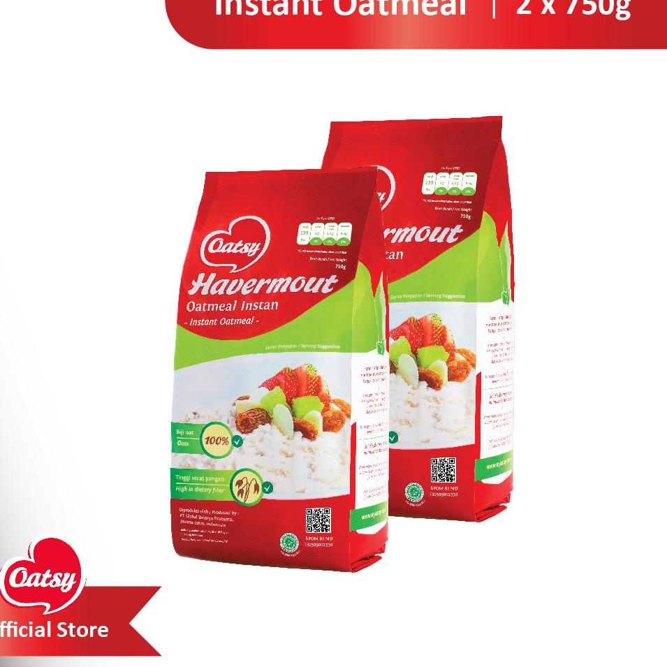 

Bisa COD OATSY Oatmeal Instant 750g (Double Pack) buruan