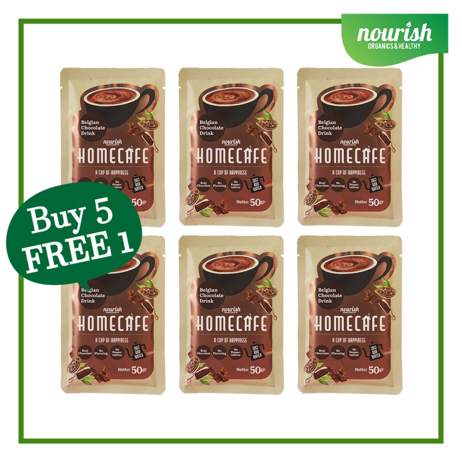 BUY 5 GET 1 FREE Homecafe Belgian Chocolate Drink 50gr