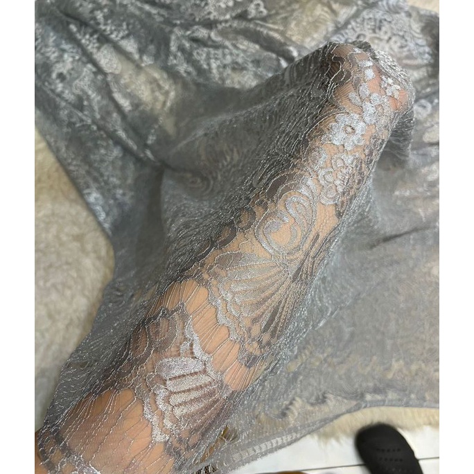 BROKAT METALIK LAMINATE YSL TIRTASARI MOTIF WAYANG 2,6 METER