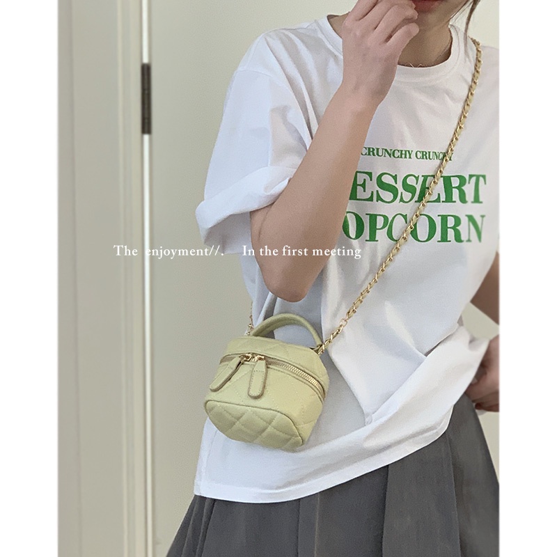 Suhao portabel tas rantai belah ketupat wanita musim panas 2022 baru trendi fashion tas ember kecil all-match in one-shoulder messenger bag