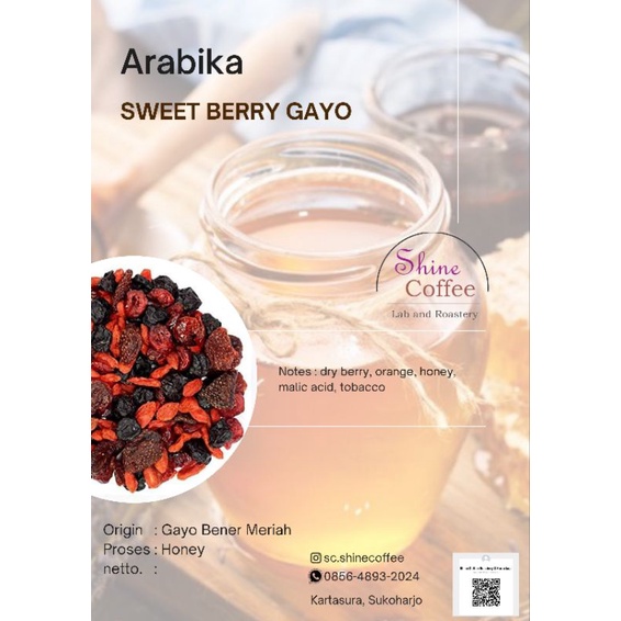 

Arabika Gayo Honey Roasted 200 gram