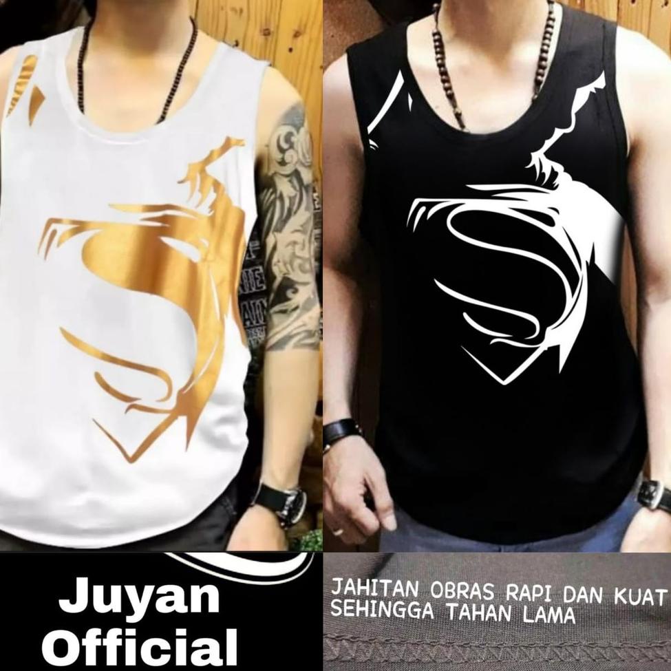 CR.31Oc22ĸ ‑ Juyan_Official / Kaos Dalam / Singlet Pria / TankTop Motif Superman
