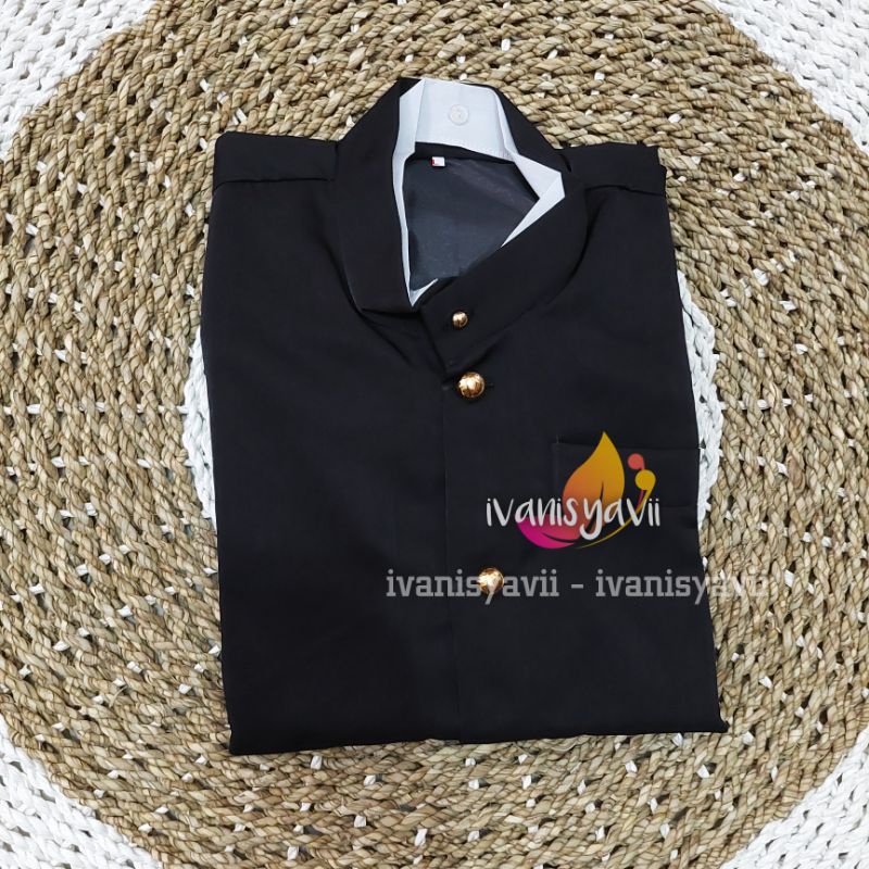 Beskap Sunda - Warna Hitam (Polos / Bordir)