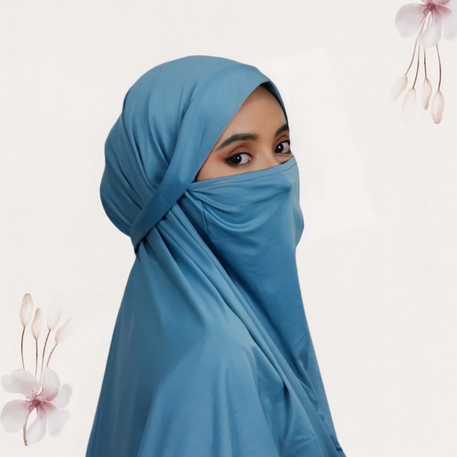 Hijab Instan Syar'i Niqab Aisyah Non Pet Tali Terbaru