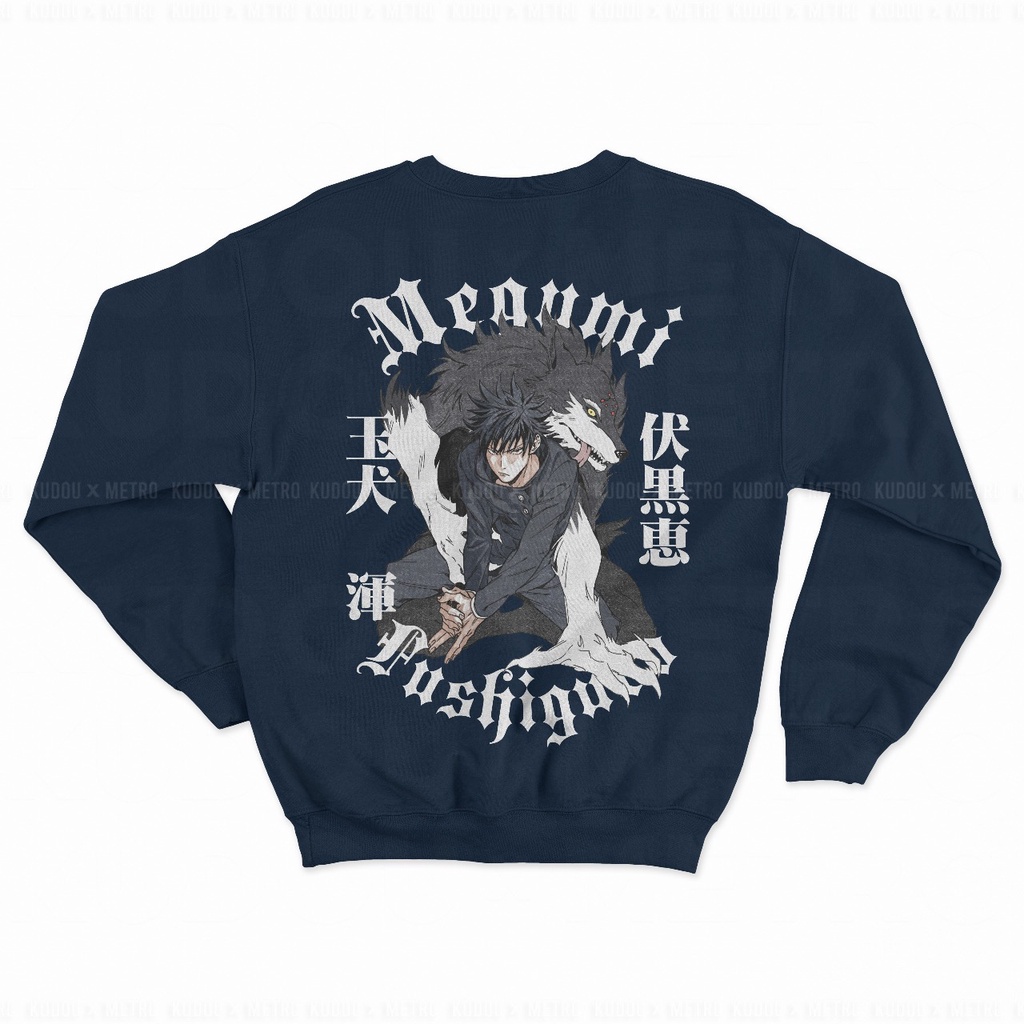 Crewneck Megumi Sign Navy Anime Manga Jujutsu Kaisen Premium Unisex