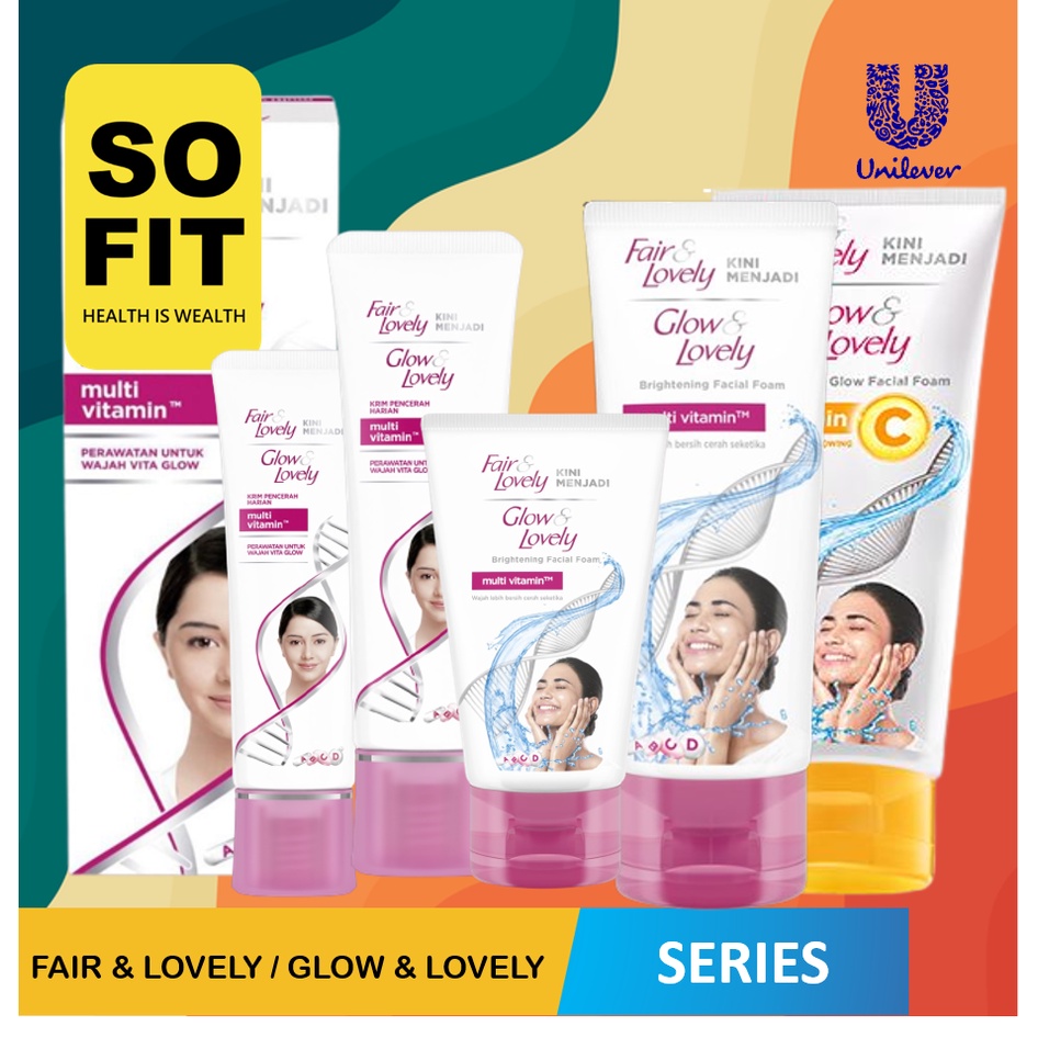 FAIR &amp; LOVELY SERIES / GLOW &amp; LOVELY SERIES / Cream / Facial Foam Multivitamin /  Vitamin C