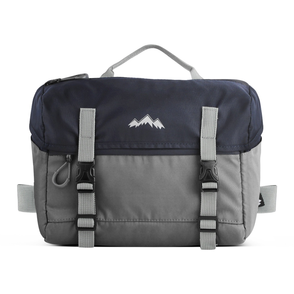 ATLAS NAVY GREY x SOLLU Tas Kamera Selempang Pria Wanita Slingbag Lensa DSLR Mirrorless Tripod Sling Bag Camera Multifungsi Casual Camera Shoulder Bag Premium Unisex Shoulderbag Tas Slempang Bahu Free Rain Cover Keren Terbaru Kekinian Branded