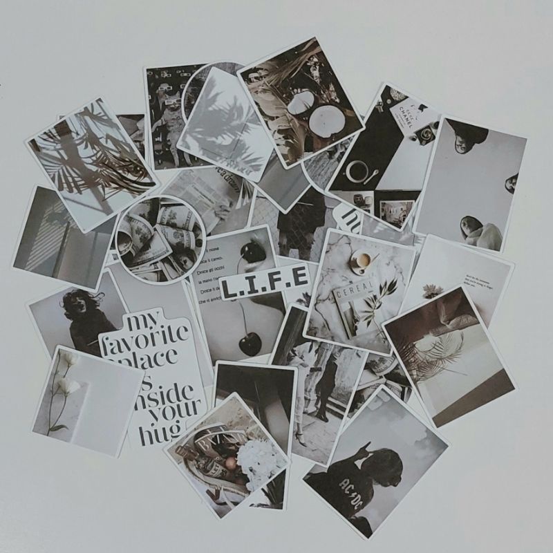 

Sticker Aesthetic Grey untuk Jurnal, Scrapbook per 5pcs