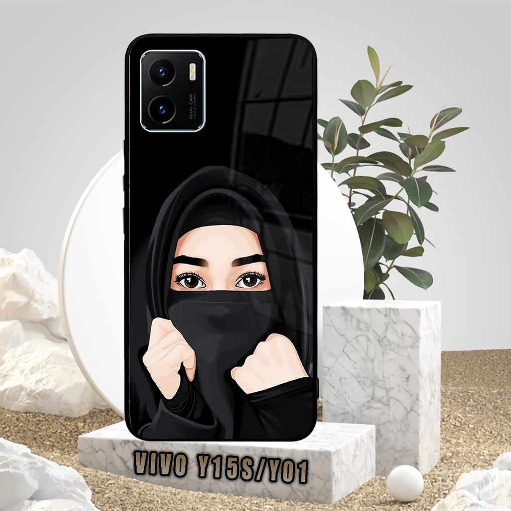 (SV41) Case Kilau Vivo Y15S/Y01 | Y15S | Y01 | Casing Hp Vivo | Pelindung Smartphone | Motif Hijab