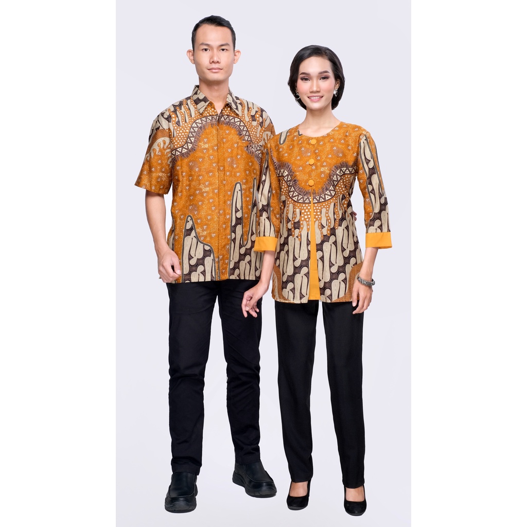 sarimbit batik blus sherina kuning