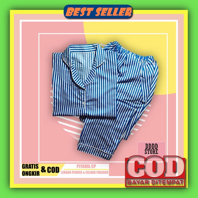 Set Piyama Satin / Viscose Baju Dan Celana Panjang / Pendek H*M [ Baju Tidur ]  Set Baju Tidur Piyam