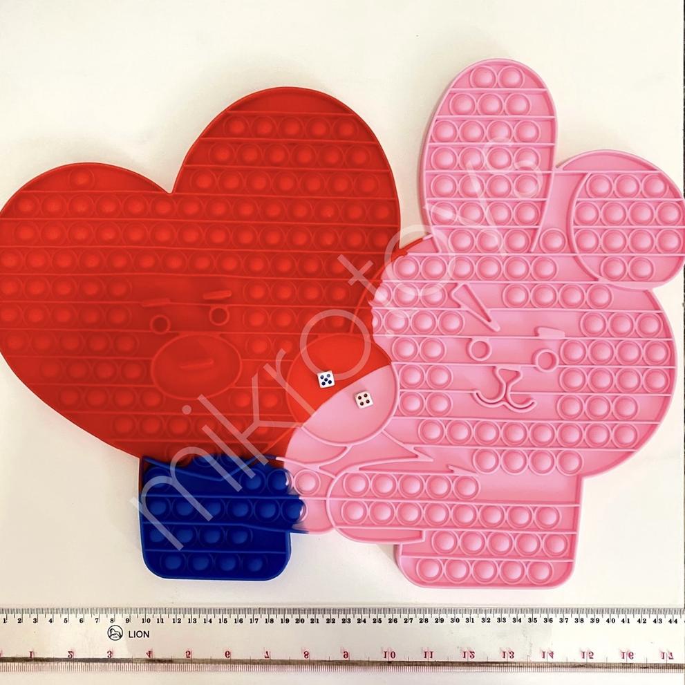 hf❉Terlaris➴ MAINAN FIDGET POP IT BTS BT21 JUMBO DADU / 20cm TATA COOKY CHIMMY RJ KOYA Z65