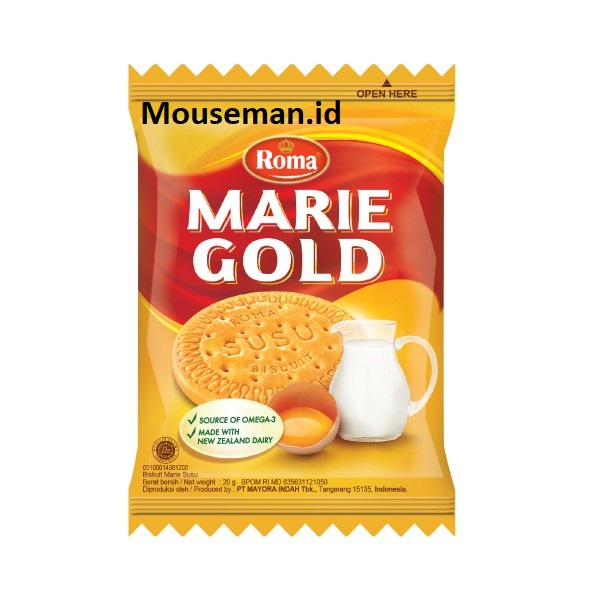 

Roma Marie Gold Biskuit Marie Susu 20gr