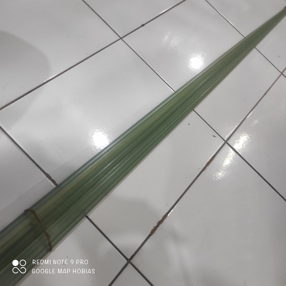 fiber kaku... fiber bening FISH bahan joran pancing sidat 100. 110. 120. 130. 140. 150