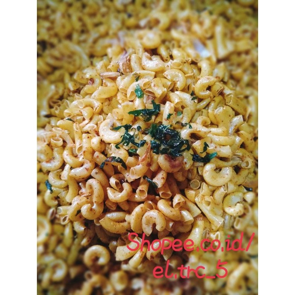 

makroni siap saji gurih pedas