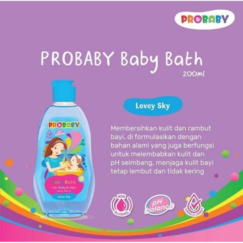 PROBABY BABY BATH 200ML SABUN SHAMPOO MANDI KERAMAS BAYI LEMBUT  2IN1