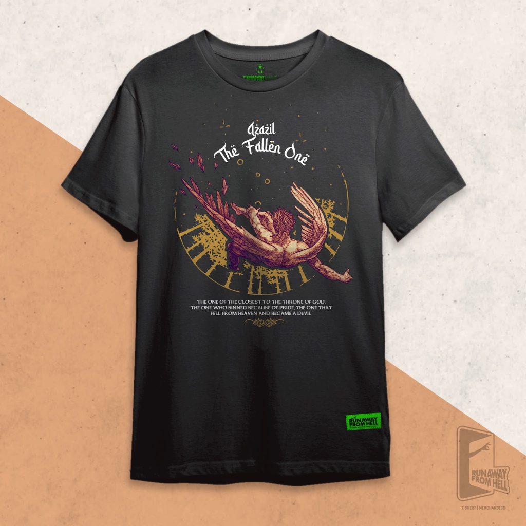 Kaos Dakwah Islami RFH Azazil Retro Hitam