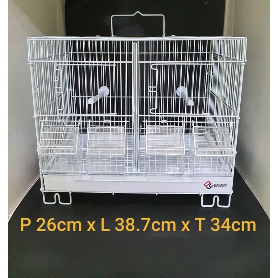 Kandang Burung Besi Kotak 2 Sekat Untuk Lovebird Dayang 501 HANYA OJOL