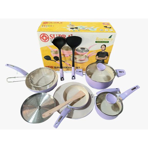 Panci SUPRA 12pcs Cookware Set Marble