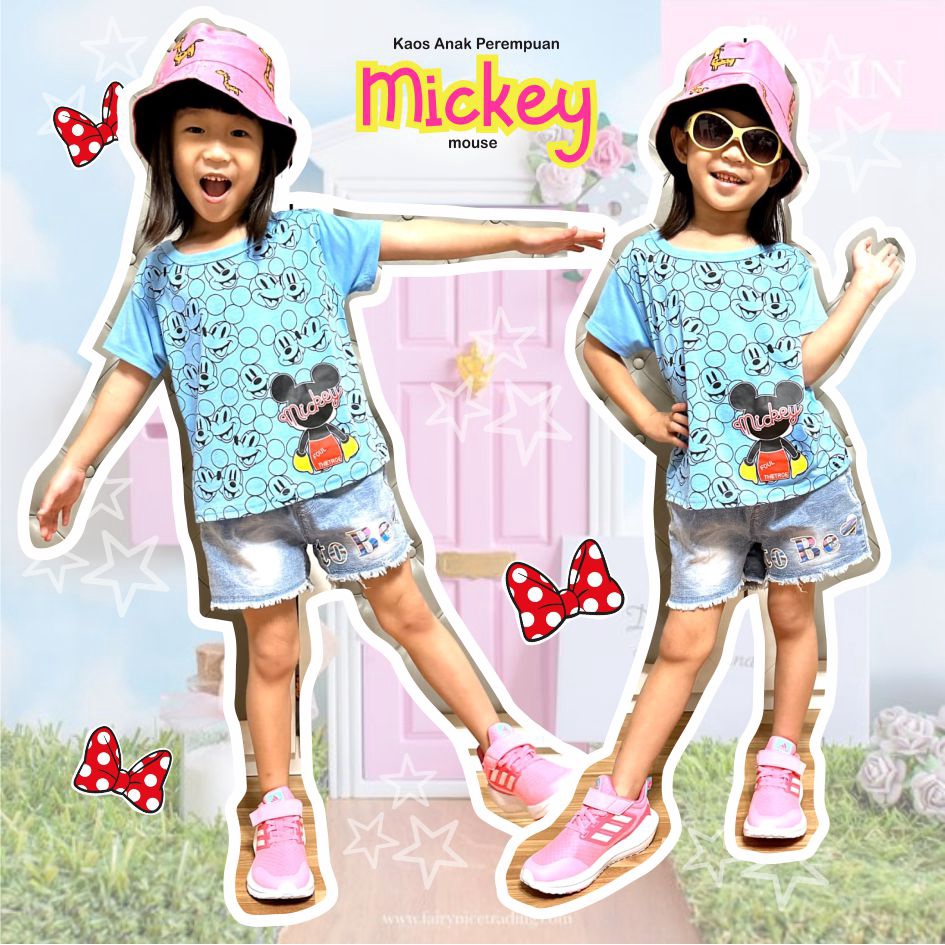 Atasan Kaos Murah Anak Perempuan Mickey CF Kids