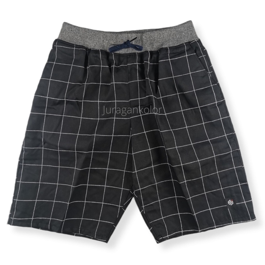 Celana Pendek Pria Dewasa Motif Kotak Tartan Chino Kolor Cowok Short Pants Surfing Rib Kekinian