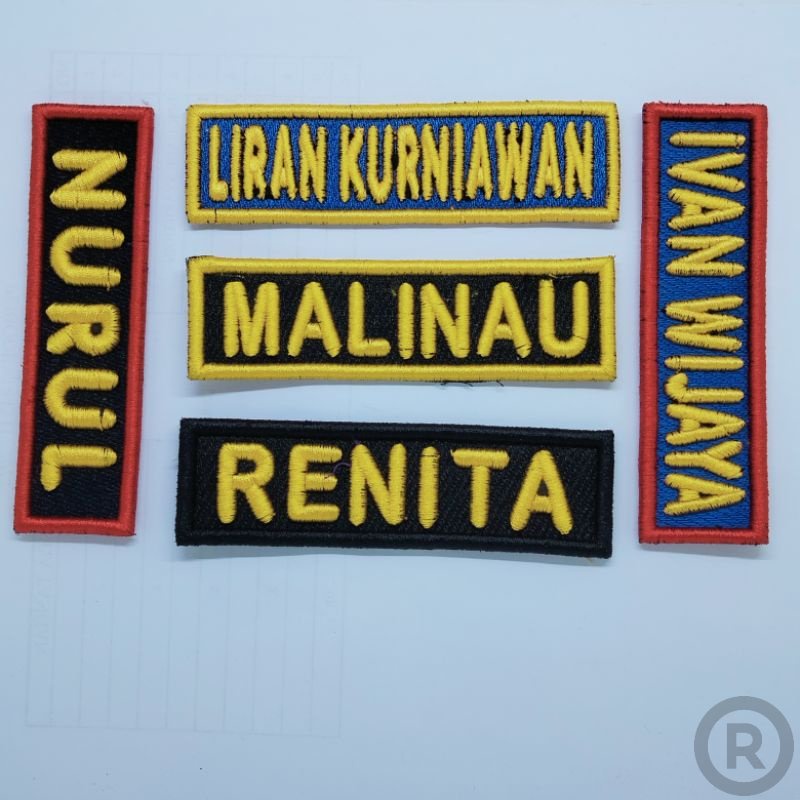 Bordir Nama Timbul / Bet Timbul Nama Custom / Ios Bordir Nama Custom