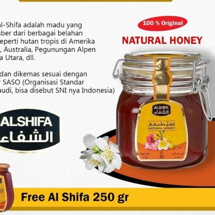 

SALE!!Madu alshifa paket 1kg +250gr alsifa 1kg bonus|RA7