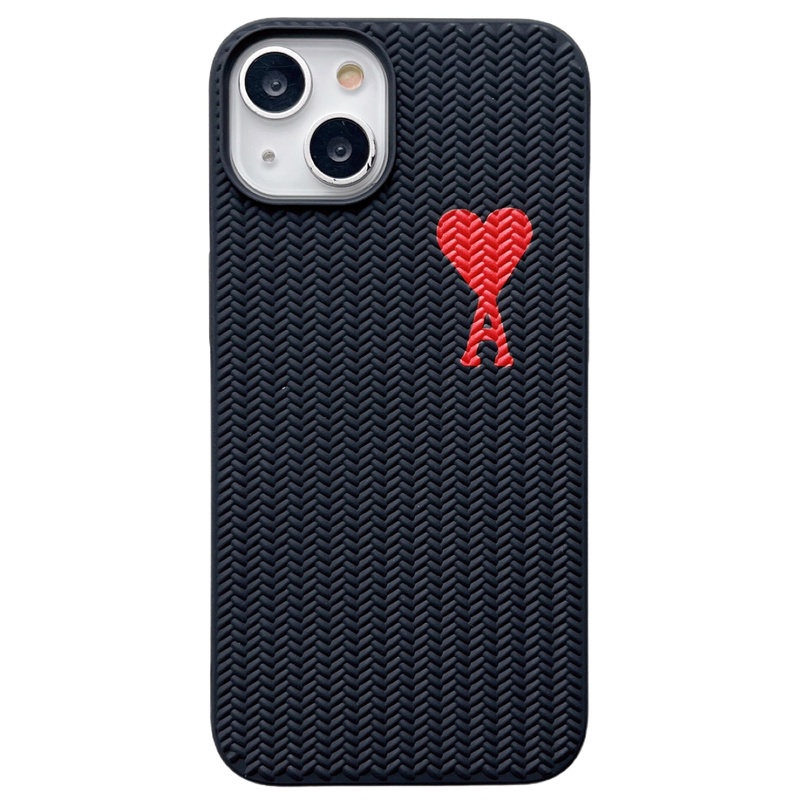 Soft Case Motif Poker Hati Merah Untuk iPhone 14 13 12 11 Pro X XS Max 7 8 Plus