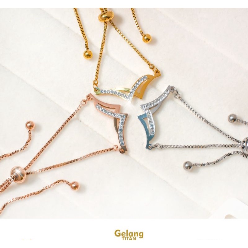 gelang titanium serut anti luntur