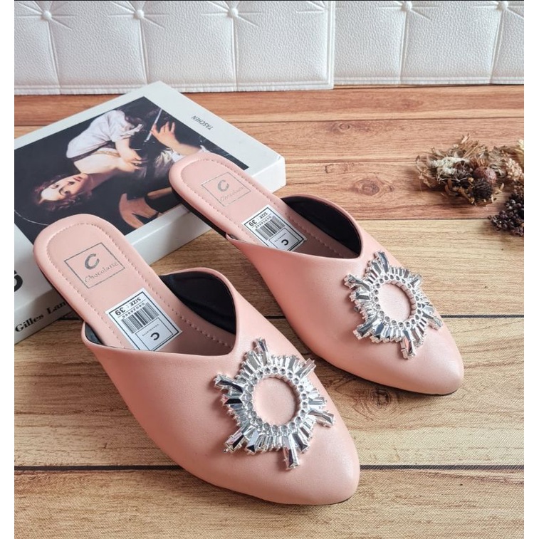 ABBUSHOES UR 04 flat mules matahari sol karet 1cm