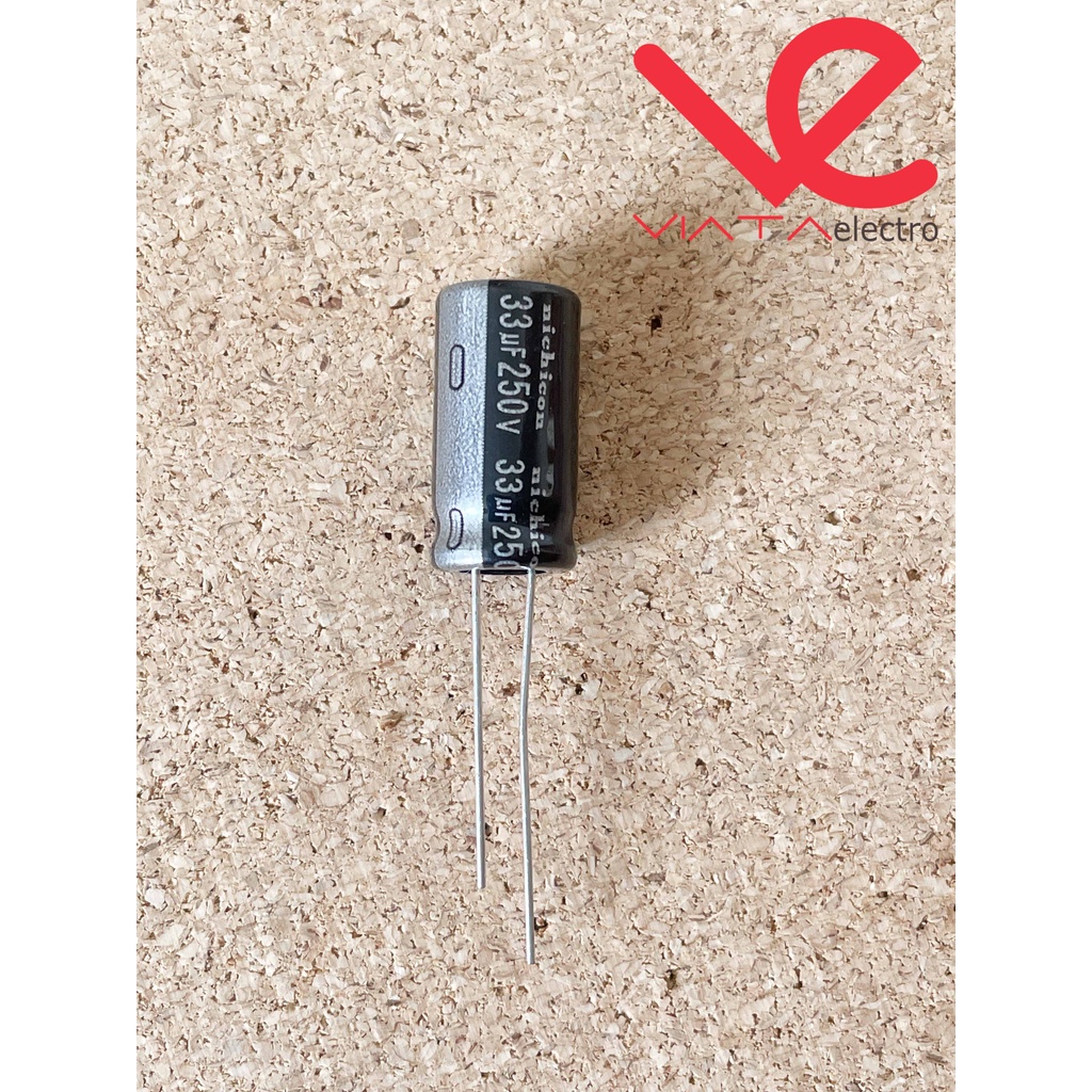 KAPASITOR ELCO 33UF 250V (1 BUAH) KAPASITOR CAPACITOR ELKO KAPASITOR 33 UF 250 V