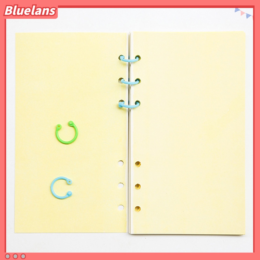 30 Pcs Alat Holder Cincin Pengikat Lubang Coil Binder Bahan Plastik Warna Permen Untuk Loose Leaf