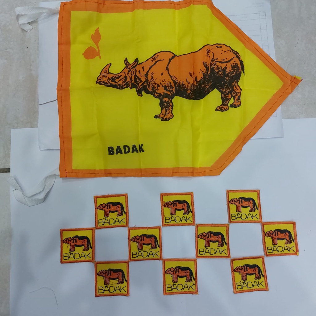 

[Toko Juara Kelas] Bet/Bedge Tanda Regu Bordir Hewan Set + Bendera - Pramuka Untuk Penggalang