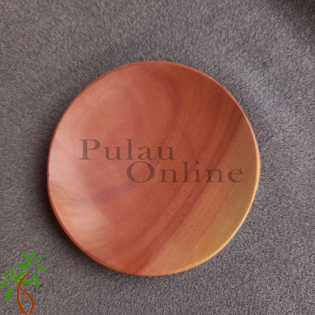 Pulau Online - Tempat sambal kayu diameter 8 cm - Piring sambal kayu - Piring saos