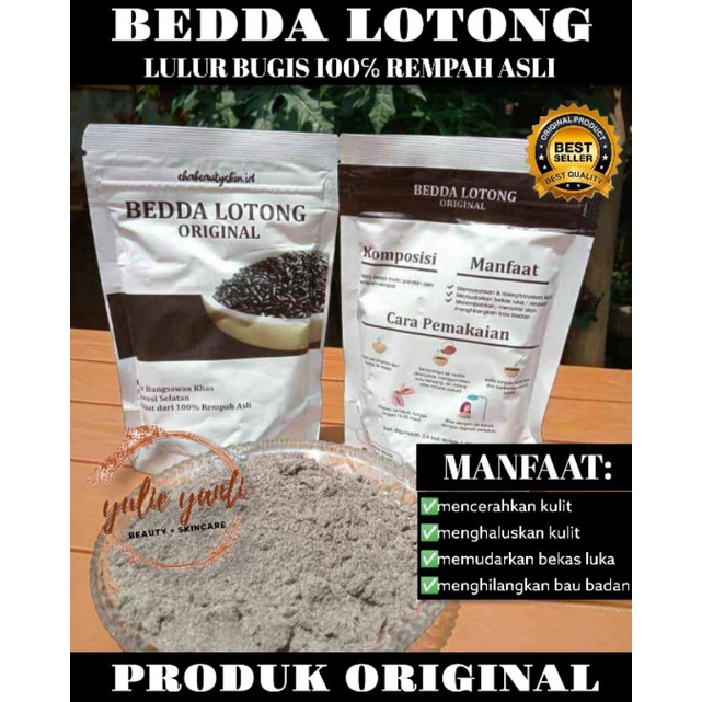 [PROMO] LULUR WAJAH BADAN HERBAL BEDDA LOTONG ORIGINAL MURAH / KOSMETIK GLOWING PEMUTIH PEMBERSIH PE
