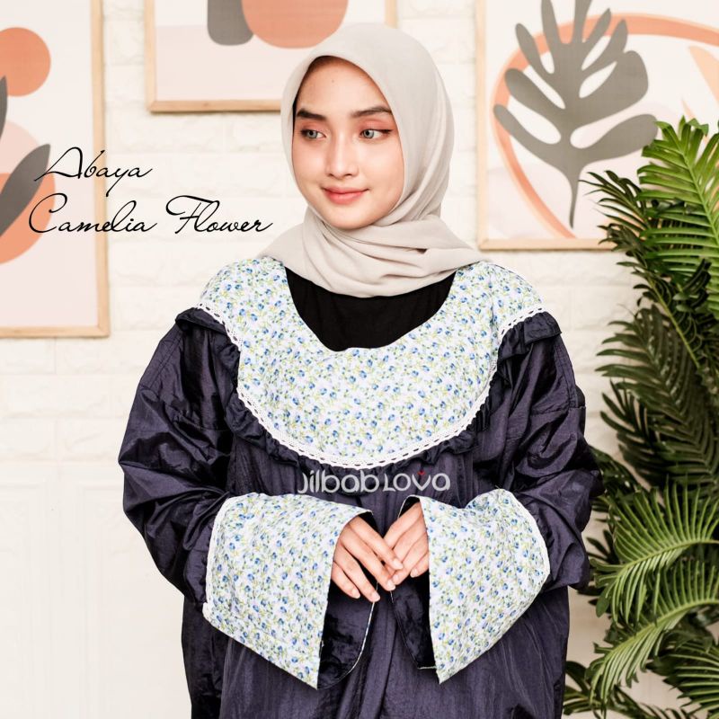 Mukena Mukenah Telekung Rukuh Abaya Sholat  Travelling Parasit Parasut Camelia Flower Jokam Gading35
