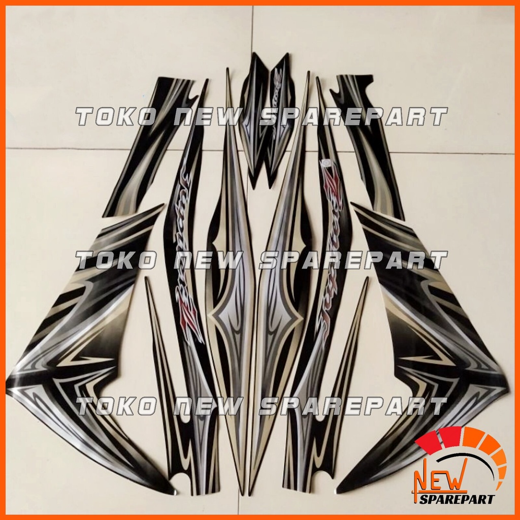 STIKER STRIPING ORIGINAL YAMAHA JUPITER Z NEW ROBOT/BALOK TAHUN 2010 WARNA HITAM