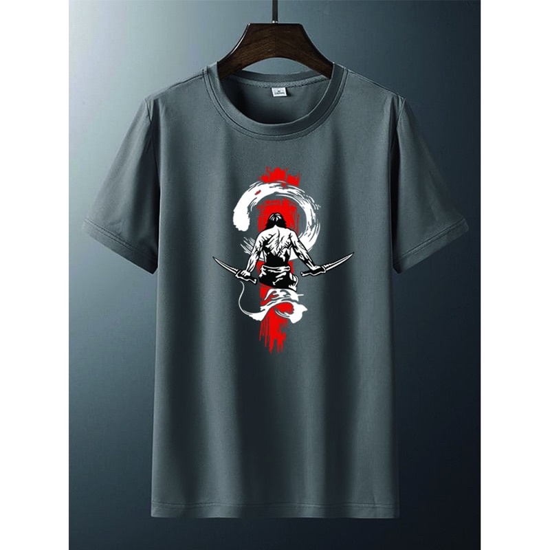 Kaos Distro Pria Dewasa Gambar Tuan Samurai T-shirt Cowok Baju Pria Atasan Cowok Lengan Pendek