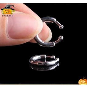 8 pcs fake body clip piercing earing anting tindik palsu mainan hidung mulut klip halloween cosplay