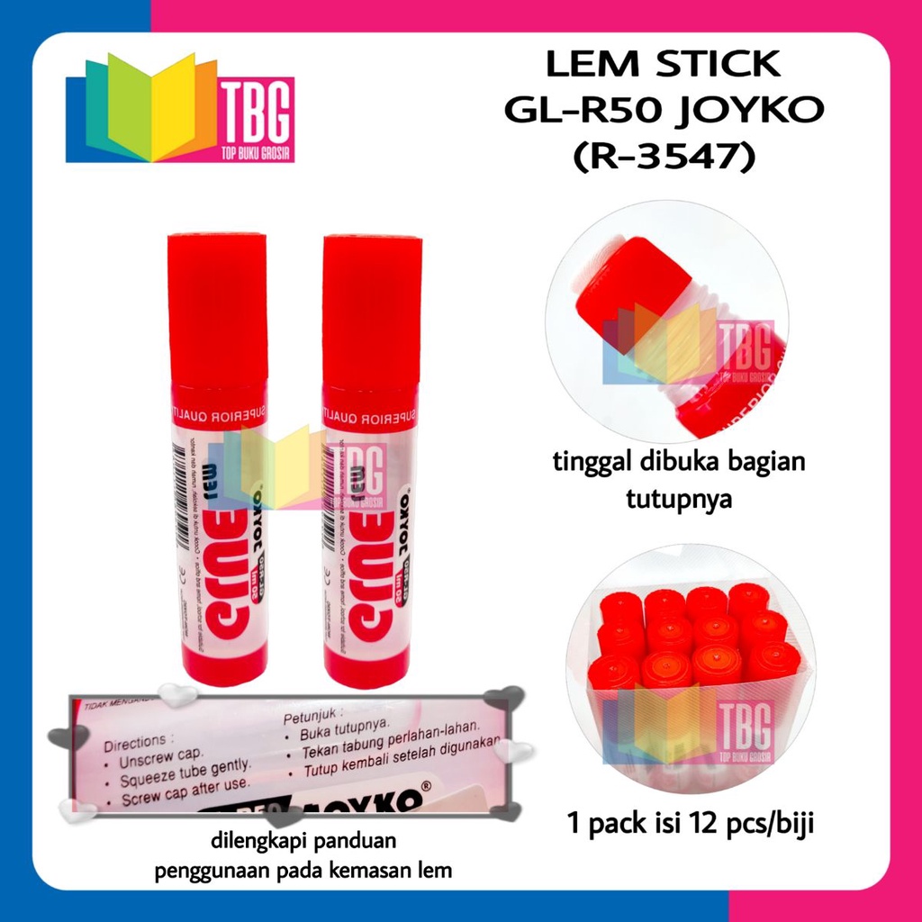 

1 PCS LEM STICK GL-R50 JOYKO / LIQUID GLUE 50ML / LEM CAIR / LEM KERTAS (R-3547)