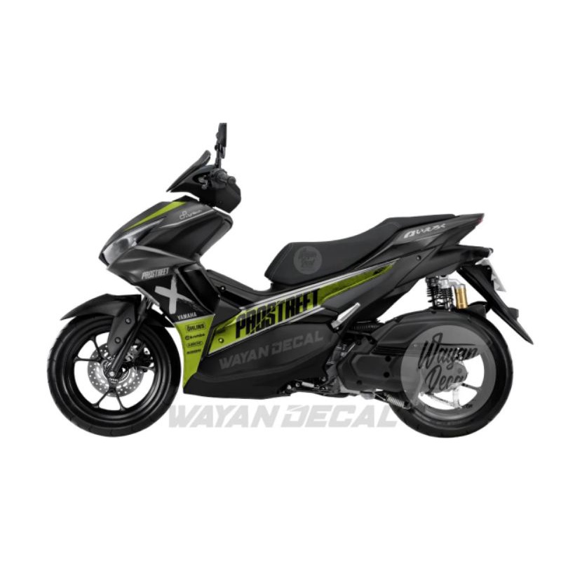 DECAL AEROX NEW PRO STREET GRAY ABU