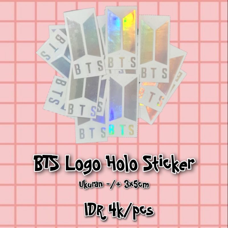 BTS LOGO STIKER HOLOGRAM STIKER KPOP CUTTING STIKER