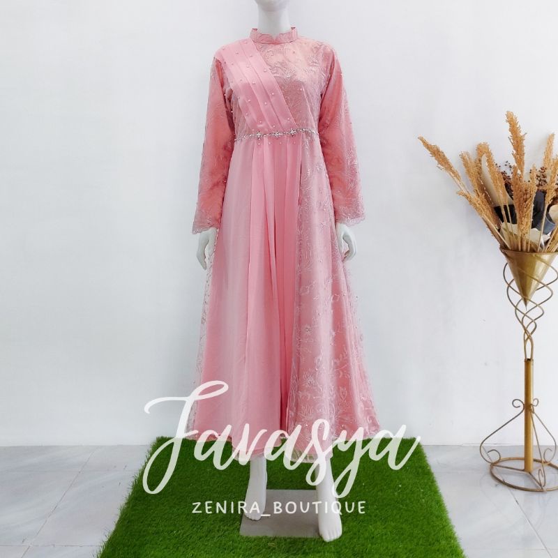 FARASYA DRESS brokat remaja / baju pesta / gamis kondangan / lamaran / wisuda / bridesmaids tersedia ukuran kecil hingga jumbo