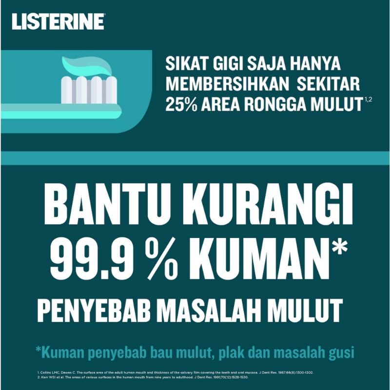 LISTERINE Cool Mint Antiseptic Mouthwash / Obat Kumur Antiseptik - 250ml