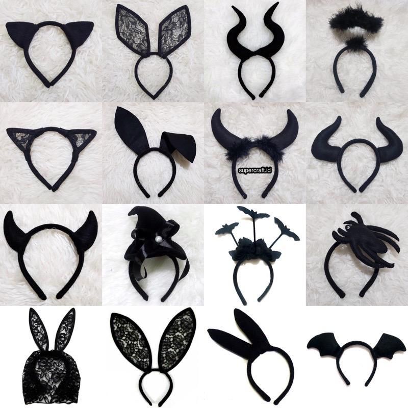 Bando Kostum Halloween Kucing Devil Angel Kelinci Maleficent Bunny Cosplay halloween Bando Halloween Bando Devil Cosplay Devil Kostum Tengkorak Bando Karakter Halloween Cosplay Halloween