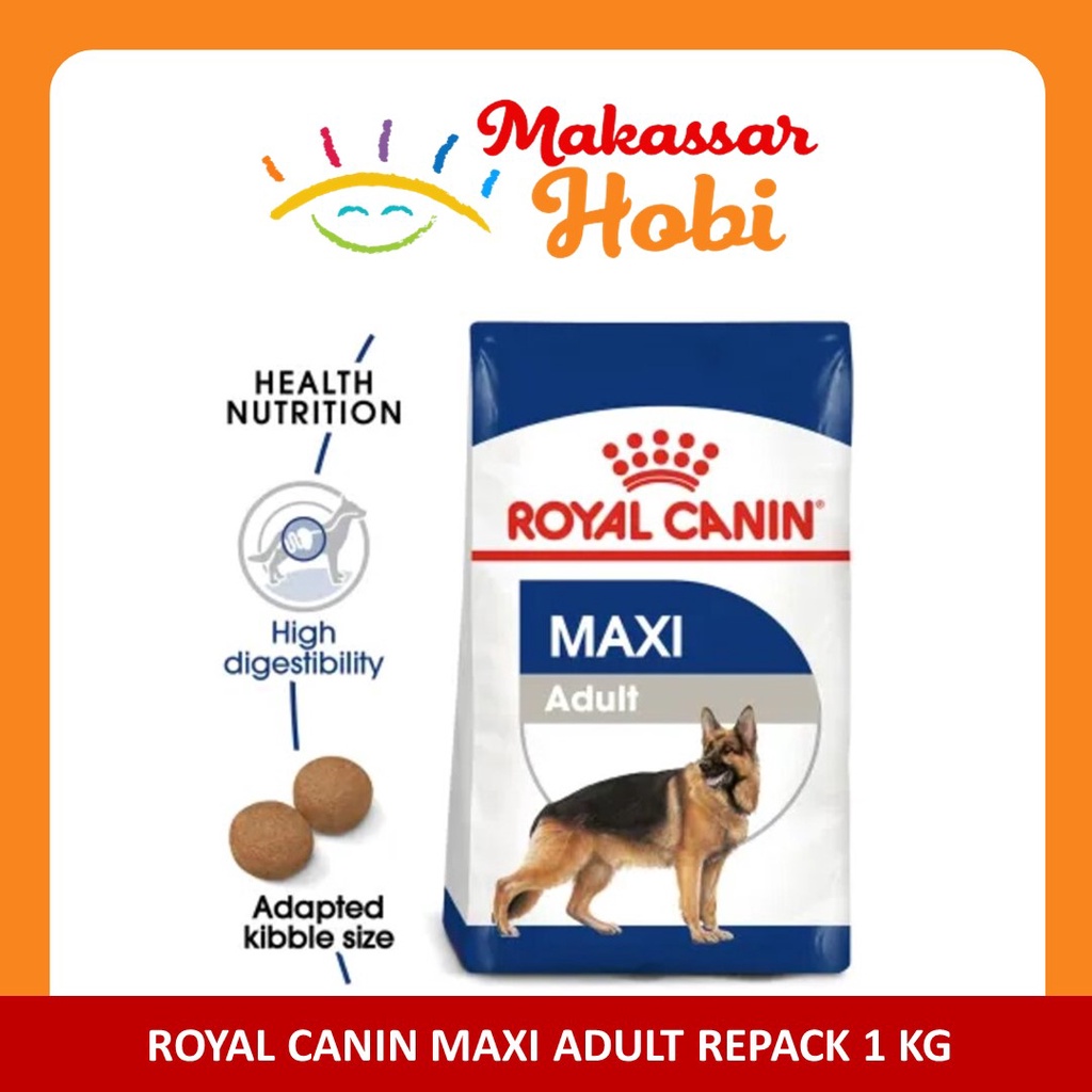 Royal Canin Maxi Adult 1 kg Repack Makanan Anjing Dewasa RC Dog Food