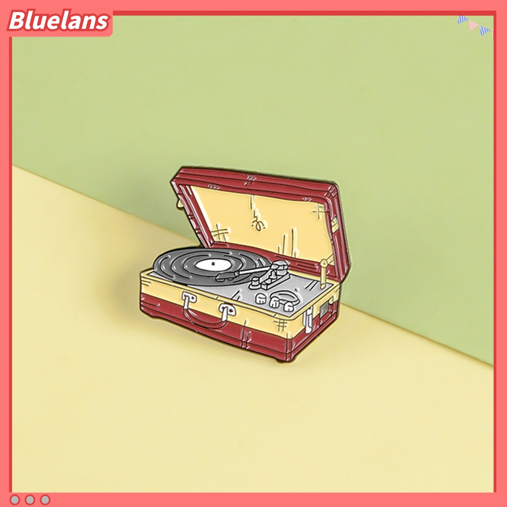 Bros Pin Enamel Desain Vinyl Record Player Untuk Jaket Denim Unisex