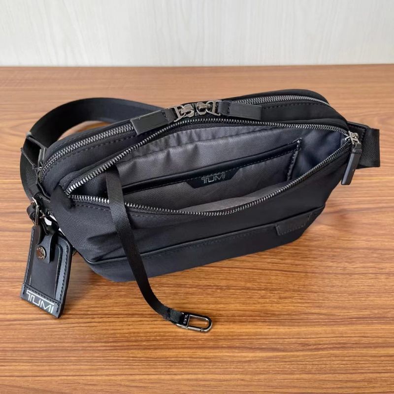 6602017 tas selempang harrison daven waist pack slingbag dante branded hitam nylon terlaris P1SHOES