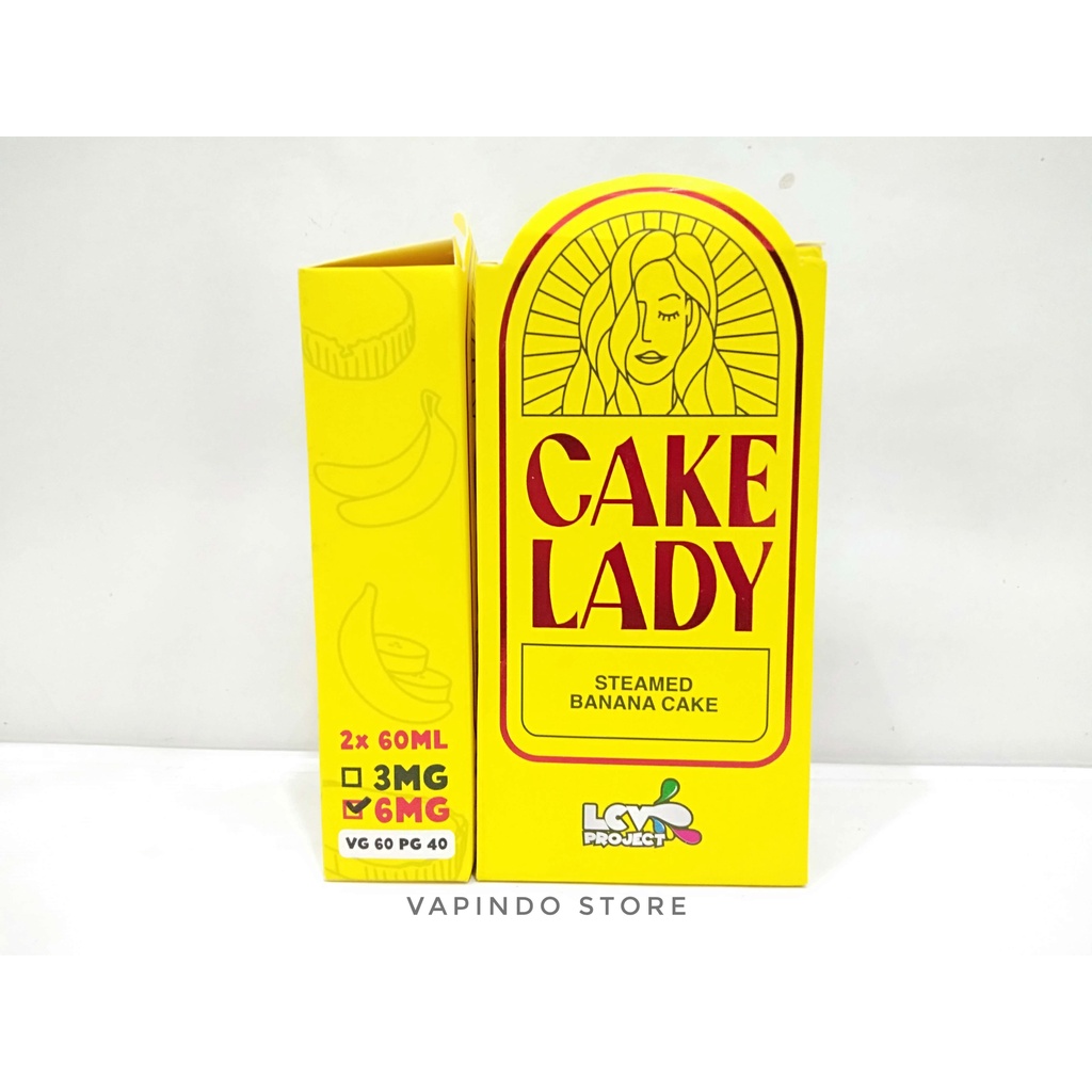 NIC 6MG CAKE LADY STEAMED BANANA CAKE 60ML BY LCV JUICE LIQUID